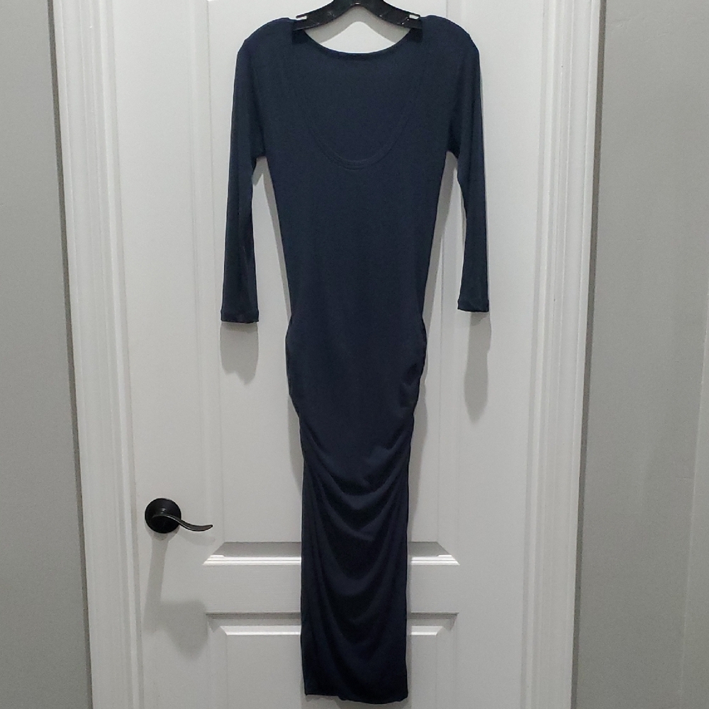 James Perse Dark Blue Long Sleeve Dress